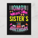 Funny Brother Sister's Birthday Party Postcard<br><div class="desc">Funny Brother Sister's Birthday Party. Sister Birthday Celebration.</div>