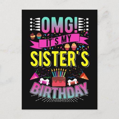 Funny Brother Sisters Birthday Party Postcard