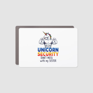 Funny Brother Unicorn Security Dont Mess With My S Car Magnet