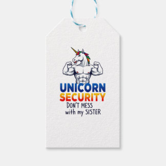 Funny Brother Unicorn Security Dont Mess With My S Gift Tags
