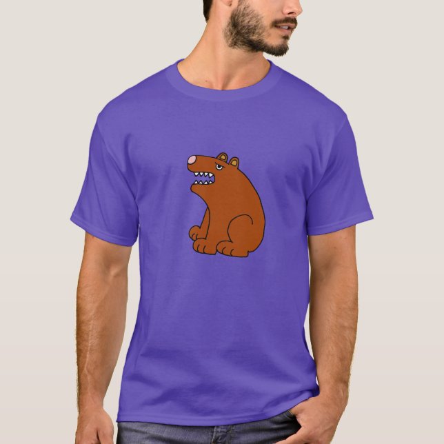 Funny Brown Bear Art Shirt (Front)