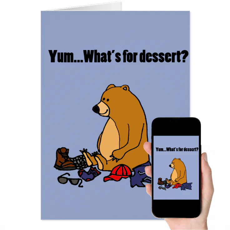 Funny Brown Bear Eating Hiker Cartoon | Zazzle Funny Brown Bear Eating Hiker Cartoon | Zazzle