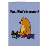 Funny Brown Bear Eating Hiker Cartoon (Front)
