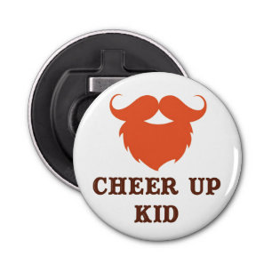 Funny Brown Mustache Bottle Opener