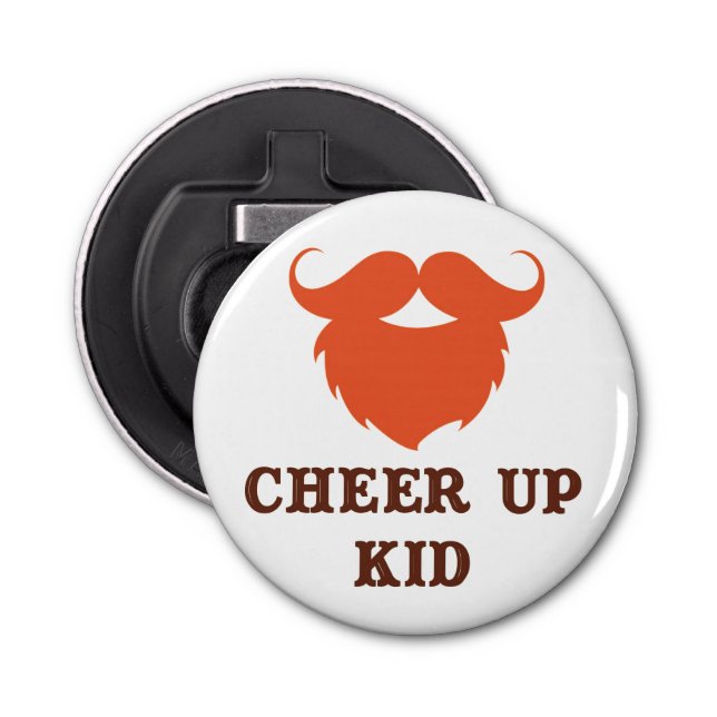 Funny Brown Mustache Bottle Opener (Front)