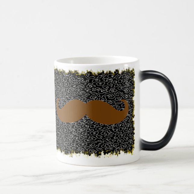 Funny brown mustache color morph mug  (Right)