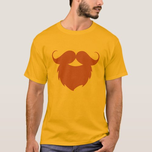 Funny Brown Mustache T_Shirt