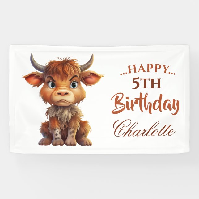 FUNNY Brown White Sweet Cow  Banner (Horizontal)