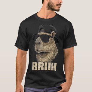 Funny Bruh Meme Capybara Lover Cool Sungles For Me T-Shirt