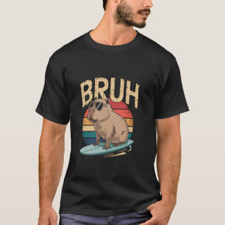 Funny Bruh Sayings Funny Capybara Meme Sarcasm Cap T-Shirt