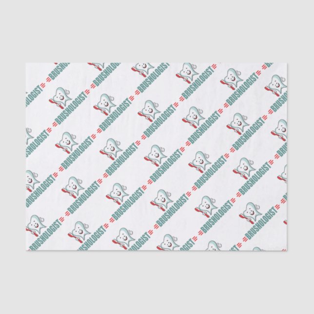 Funny Brushing Teeth Tissue Paper (Front)