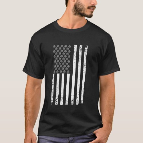 Funny Brussel Sprouts  American Flag Vegan Men Wom T_Shirt