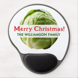 Funny Brussels Sprout Christmas Personalized Gel Mouse Pad