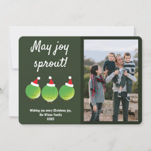 Funny Brussels Sprouts Photo Christmas Holiday Card