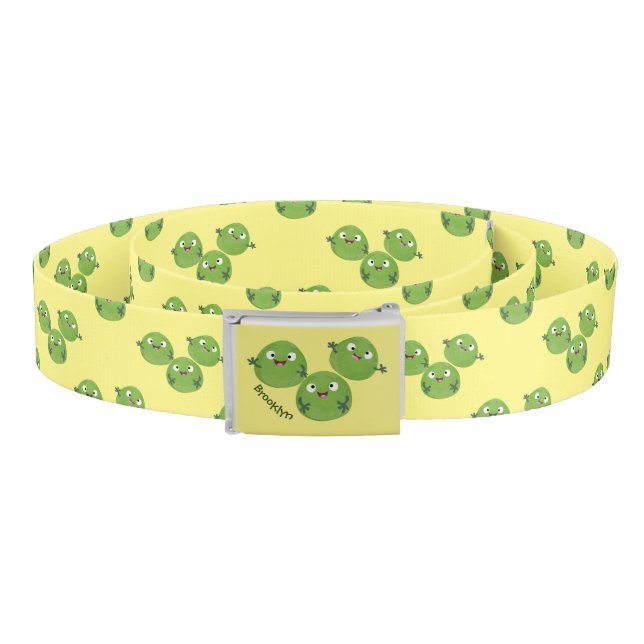 Funny Brussels sprouts vegetables cartoon Belt (Coil)