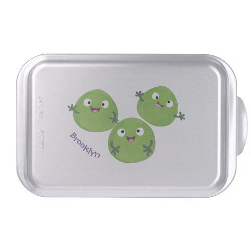 Funny Brussels sprouts vegetables cartoon Cake Pan
