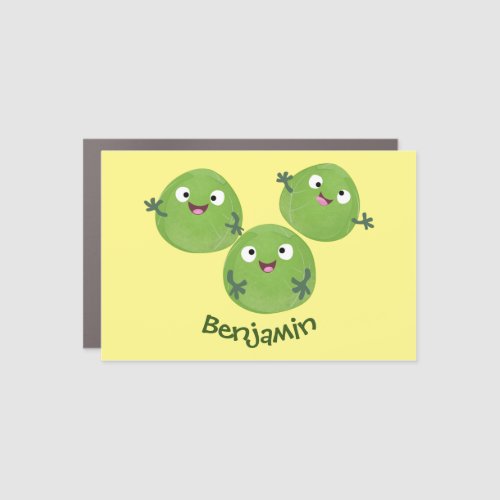 Funny Brussels sprouts vegetables cartoon Car Magnet