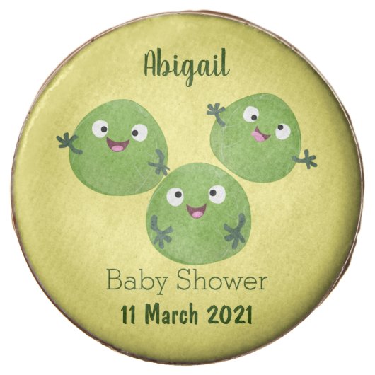 Funny Brussels sprouts vegetables cartoon Chocolate Covered Oreo (Front)