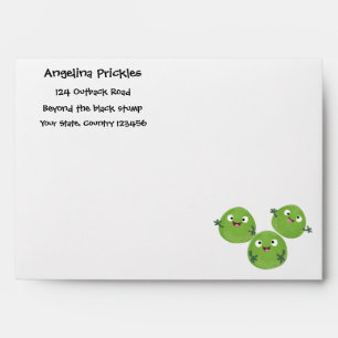 Funny Brussels sprouts vegetables cartoon Envelope