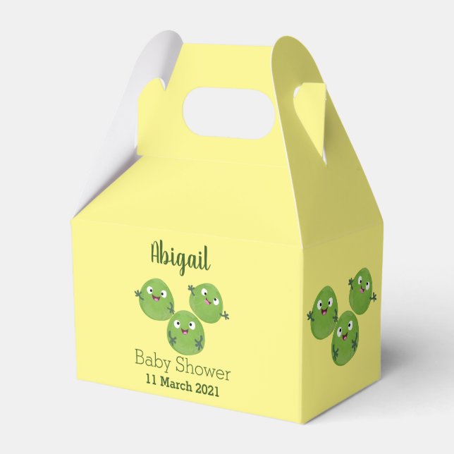 Funny Brussels sprouts vegetables cartoon  Favor Boxes (Front Side)