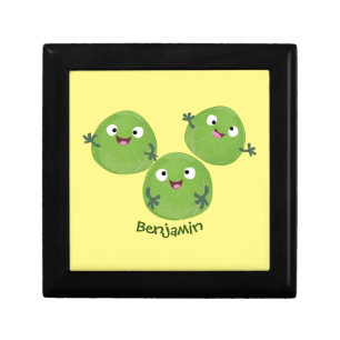Funny Brussels sprouts vegetables cartoon Gift Box