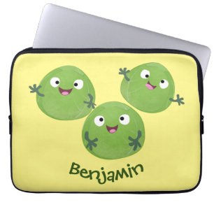 Funny Brussels sprouts vegetables cartoon Laptop Sleeve