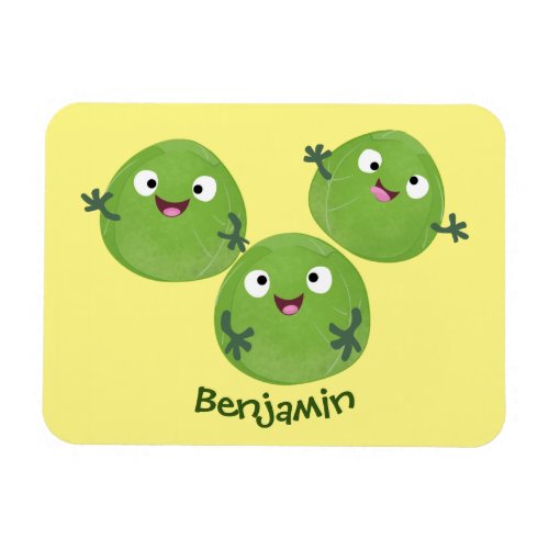 Funny Brussels sprouts vegetables cartoon Magnet