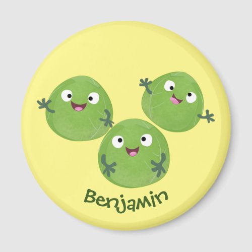 Funny Brussels sprouts vegetables cartoon Magnet