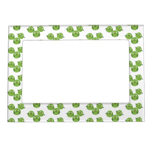 Funny Brussels sprouts vegetables cartoon Magnetic Frame