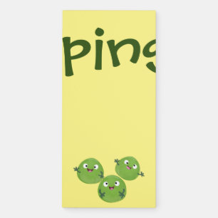 Funny Brussels sprouts vegetables cartoon Magnetic Notepad