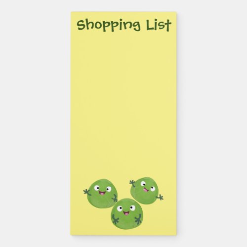 Funny Brussels sprouts vegetables cartoon Magnetic Notepad