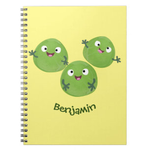 Funny Brussels sprouts vegetables cartoon Notebook
