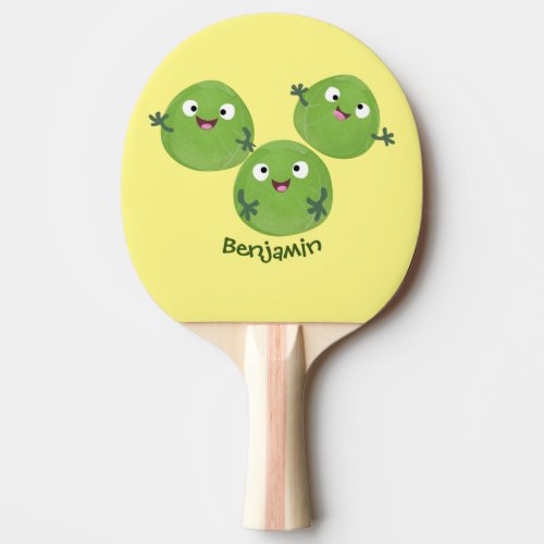 Funny Brussels sprouts vegetables cartoon Ping Pong Paddle