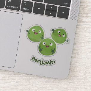 Funny Brussels sprouts vegetables cartoon Sticker