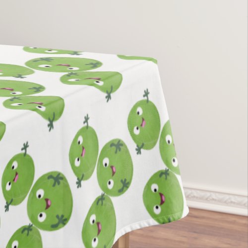 Funny Brussels sprouts vegetables cartoon Tablecloth
