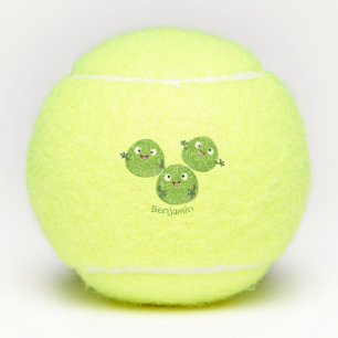 Funny Brussels sprouts vegetables cartoon Tennis Balls