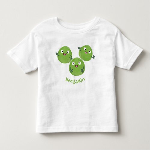 Funny Brussels sprouts vegetables cartoon Toddler T_shirt