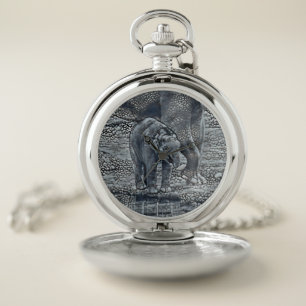 funny bubble elephant baby pocket watch