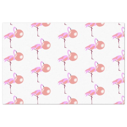 Funny Bubble Gum Flamingo Blowing Bubble Tissue Paper