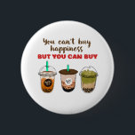 Funny Bubble Tea Boba Lover Can't Buy Happiness Button<br><div class="desc">You Can't Buy Happiness But You Can Buy Bubble Tea. Funny and cute bubble tea design for those who love those sweet drinks with boba. Cool and colorful merchandise for bubble tea lover of many flavors. Perfect to celebrate National Bubble Tea Day. Great Christmas gift and birthday present for family...</div>