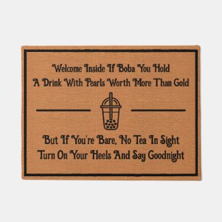 Funny Bubble Tea Humor Rustic Minimalist Quirky