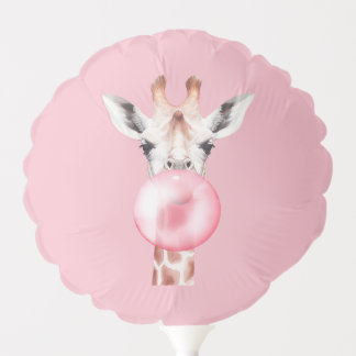 Funny Bubblegum Giraffe Balloon