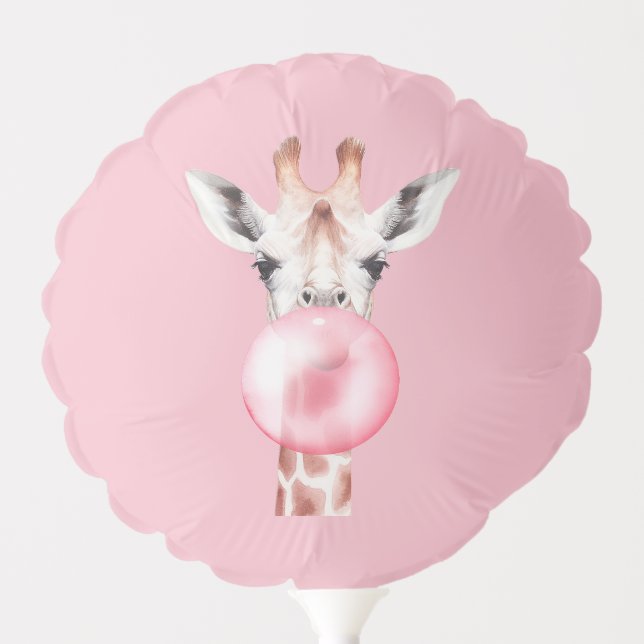 Funny Bubblegum Giraffe Balloon (Front)