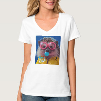 Funny Bubblegum Hedgehog Positive Motivation T-Shi T-Shirt