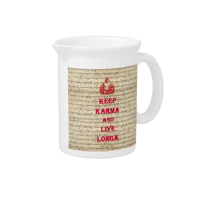 Funny Buddha saying Beverage Pitcher (Right)