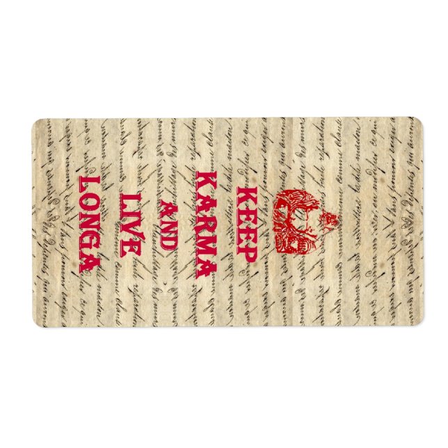 Funny Buddha saying Label (Front)