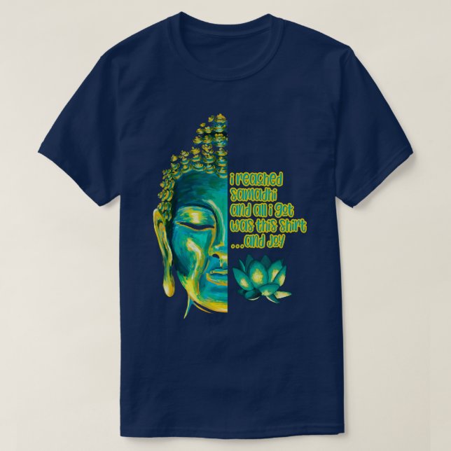 Funny Buddhist Samadhi Meditation T-Shirt (Design Front)