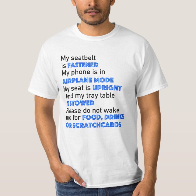 Funny Budget Airline T Shirt (Front)