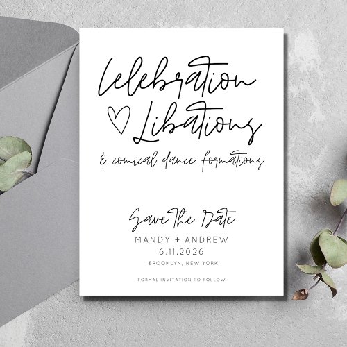 Funny Budget Wedding Save the Date Postcard