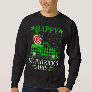 Funny Buffalo Plaid Green Truck Archery St. Patric Sweatshirt
